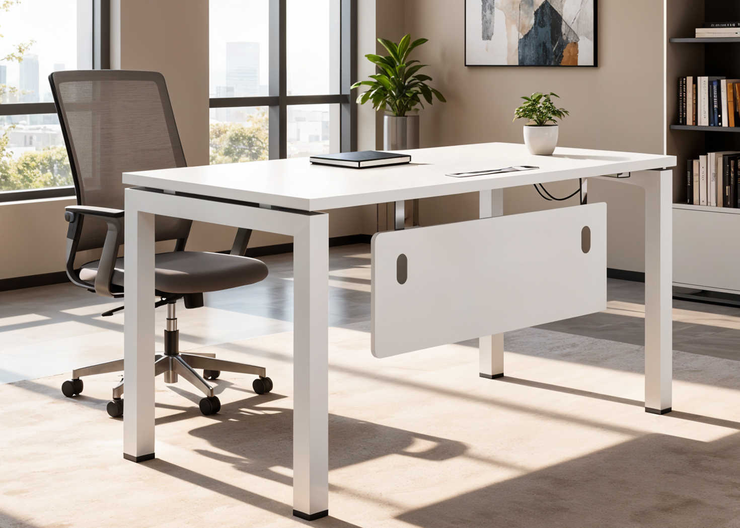 OFFICE DESK- SNOW WHITE (98FBS003 12)
