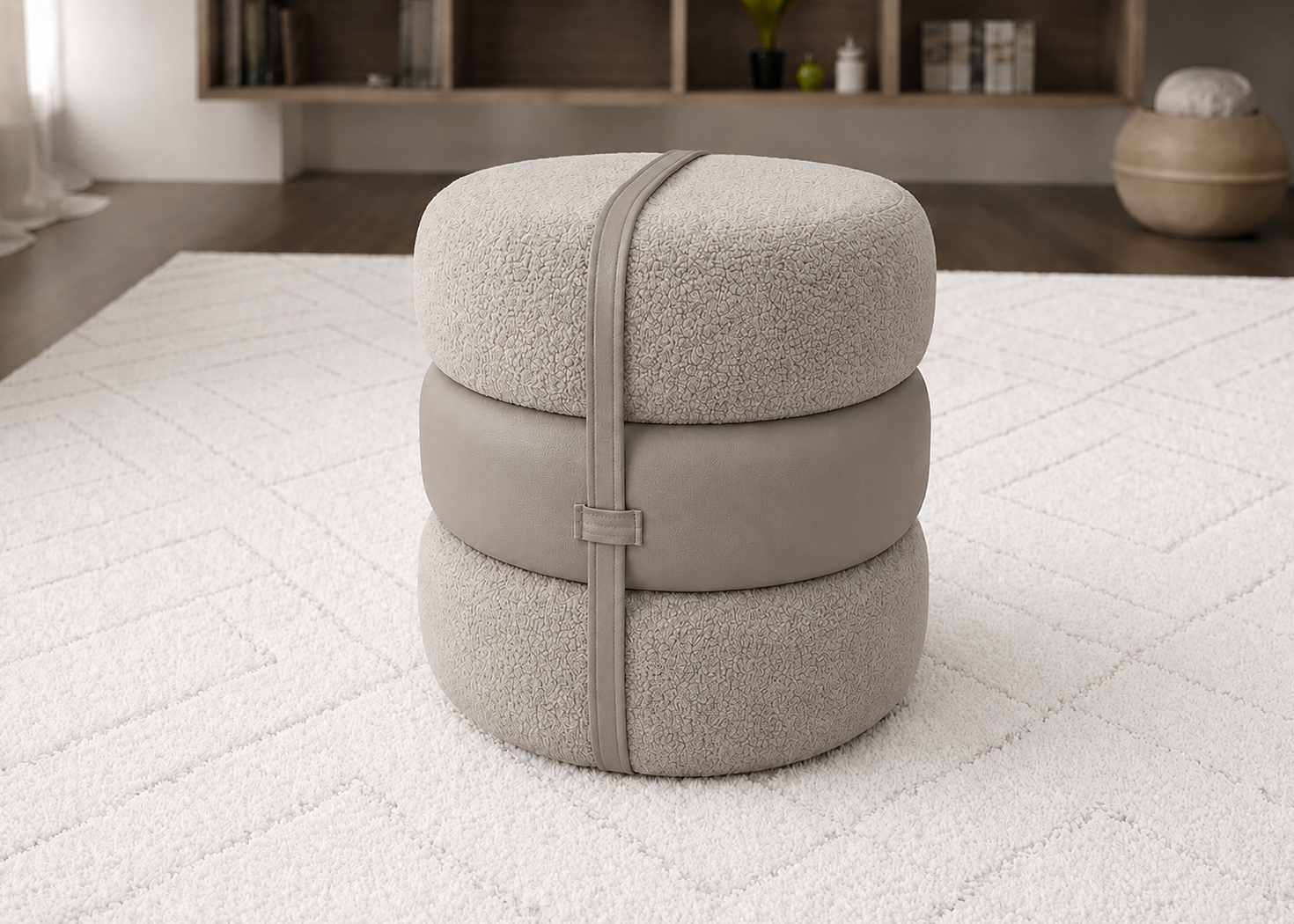 OTTOMAN (URH-PF-437)-TAUPE