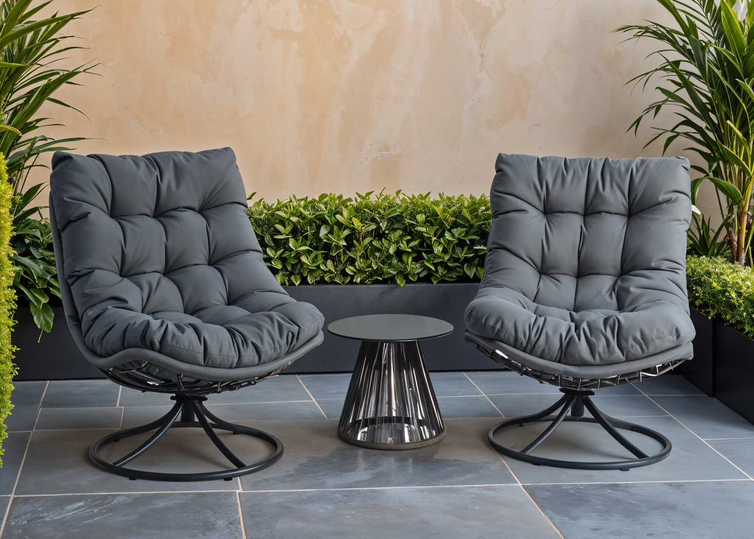 OUTDOOR SET-STOOL + 2 CHAIRS (JYS25160 S/3)