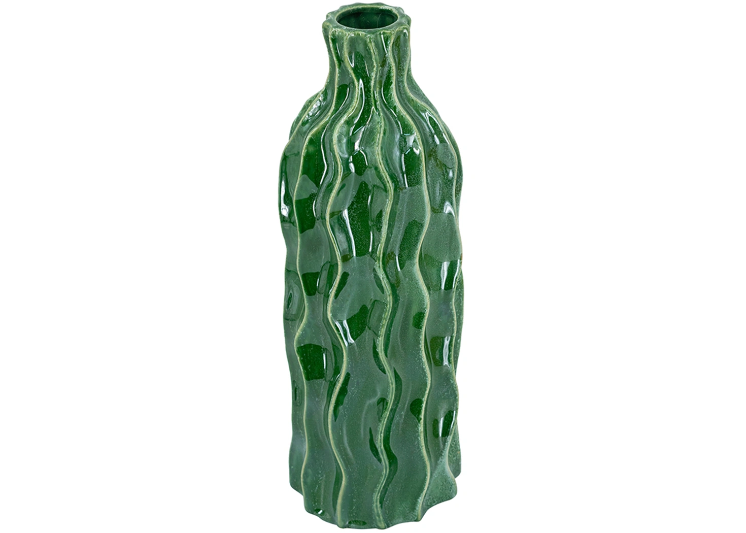 REACTIVE GLAZED CERAMIC VASE (C8464)