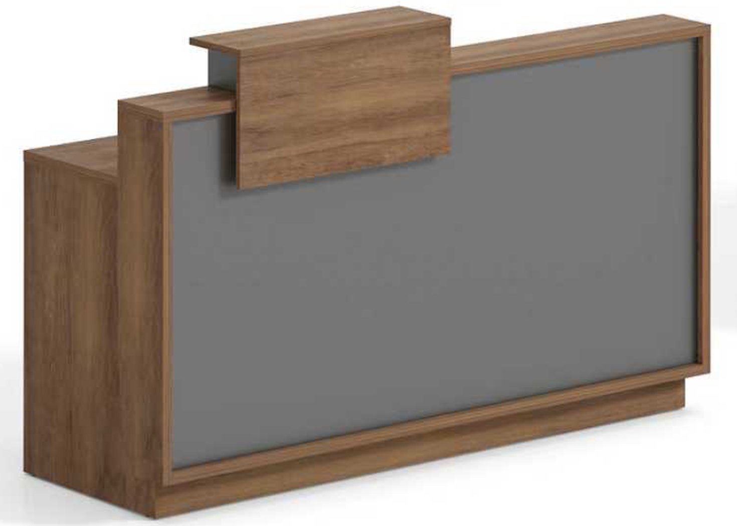 RECEPTION DESK- BROWN OAK/DARK GREY (DG 9122)
