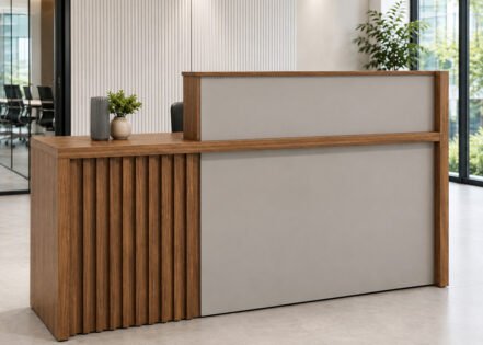 RECEPTION TABLE- GOLDEN SANDALWOOD/SEAGULL GREY (27RJS066 18)