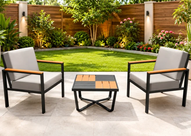 RIMINI 2 SEATER OUTDOOR SET (2 CHAIRS+1 TABLE)