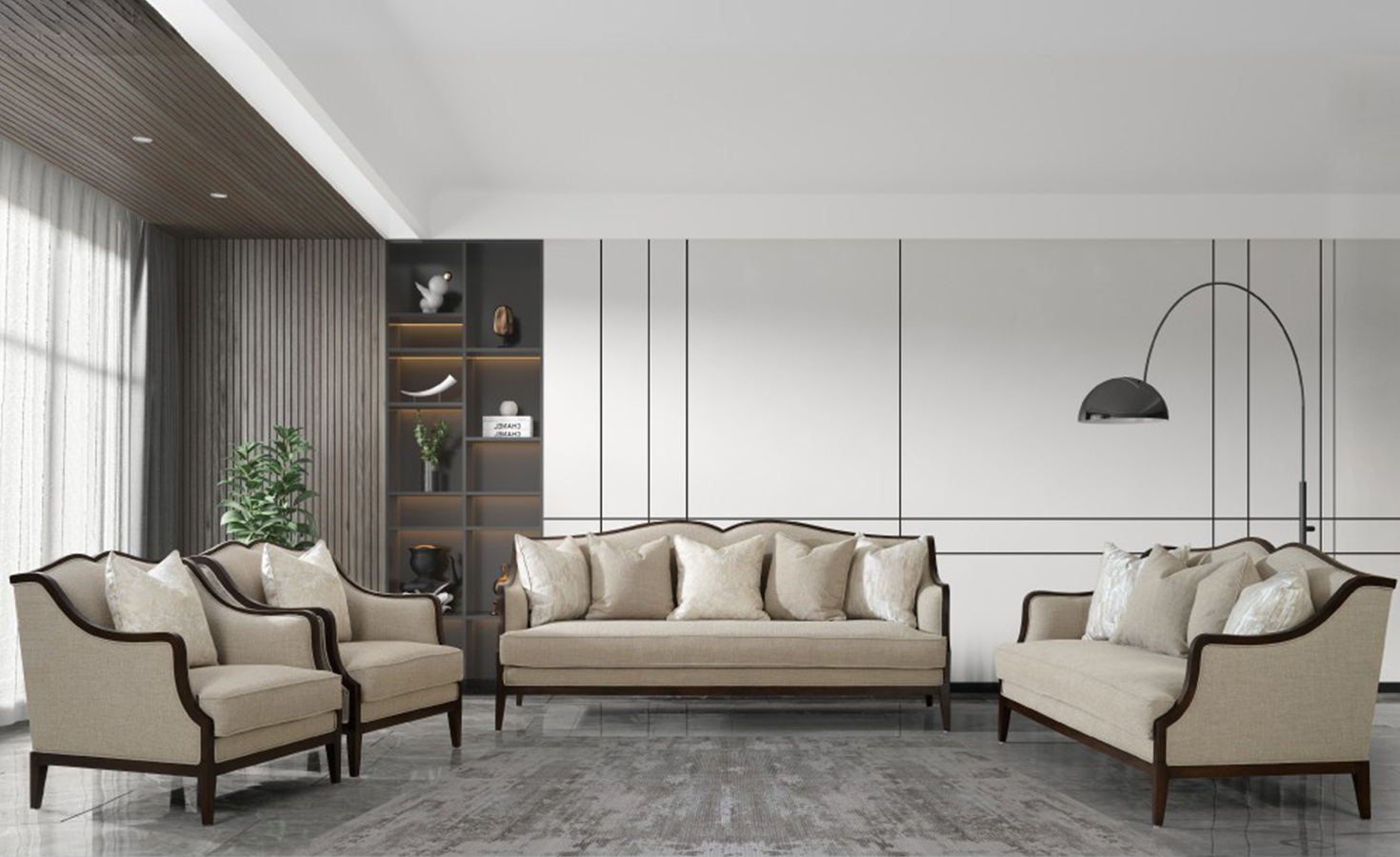 ROME FABRIC SOFA 7 SEATER (F283)