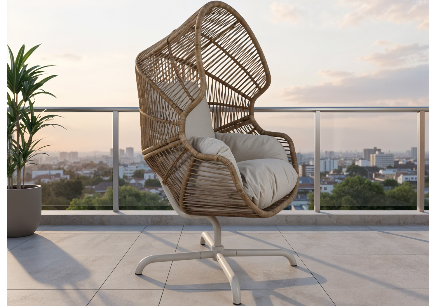 SWIVEL CHAIR WITH CUSHION (240060)