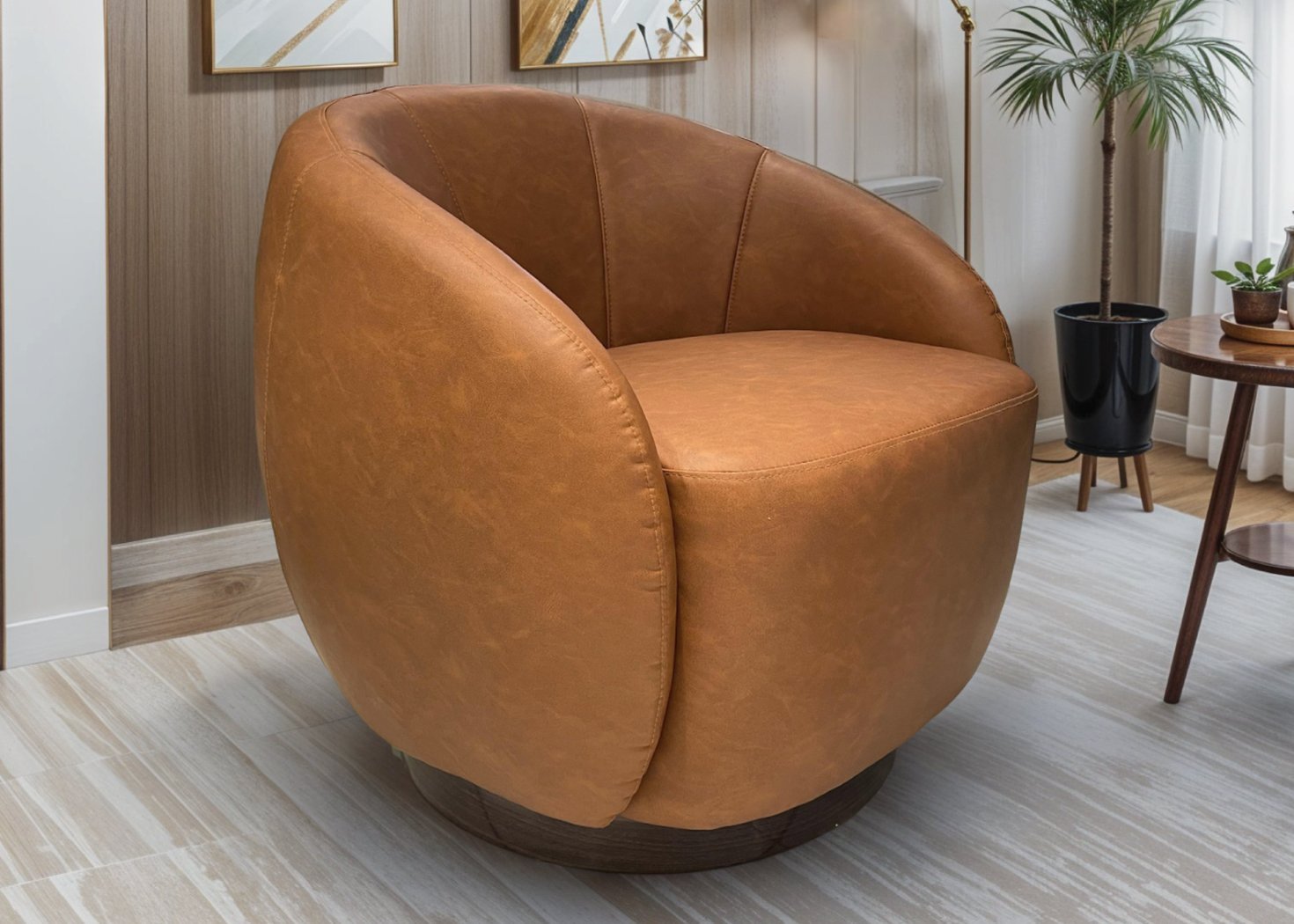 ZEN ACCENT CHAIR (3054)-BROWN