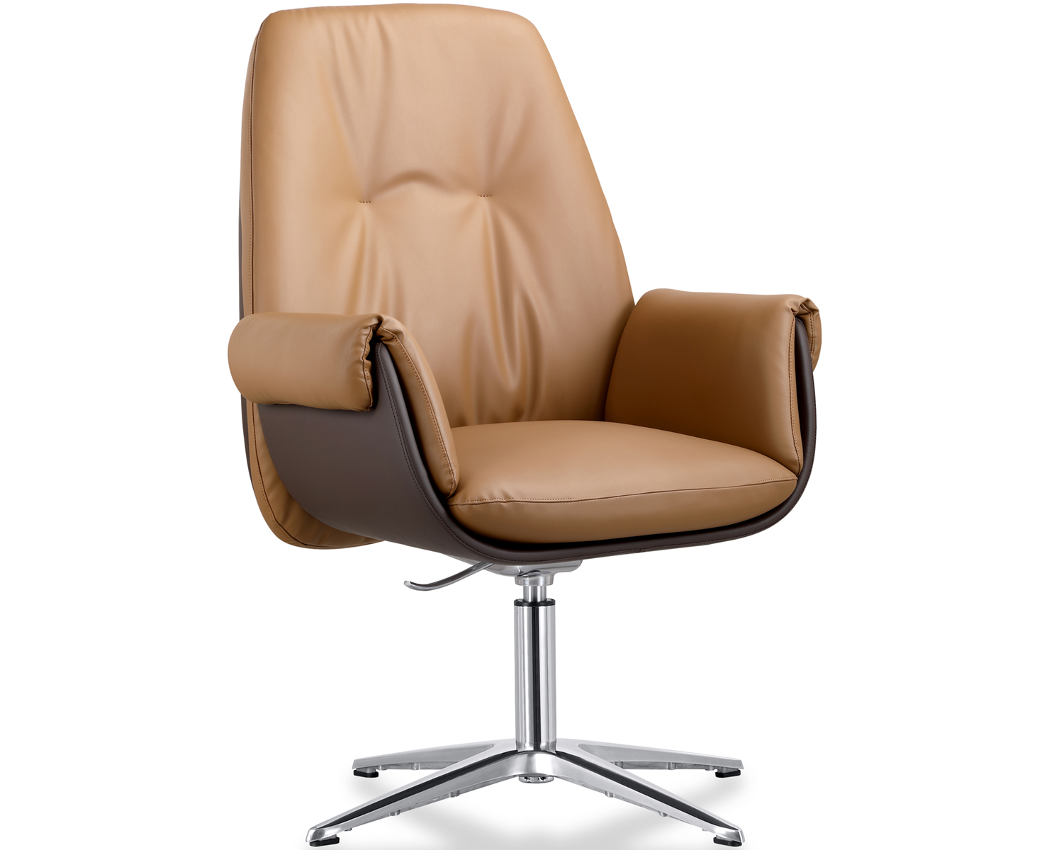 ZITA EXECUTIVE VISITOR CHAIR-BROWN/TAN