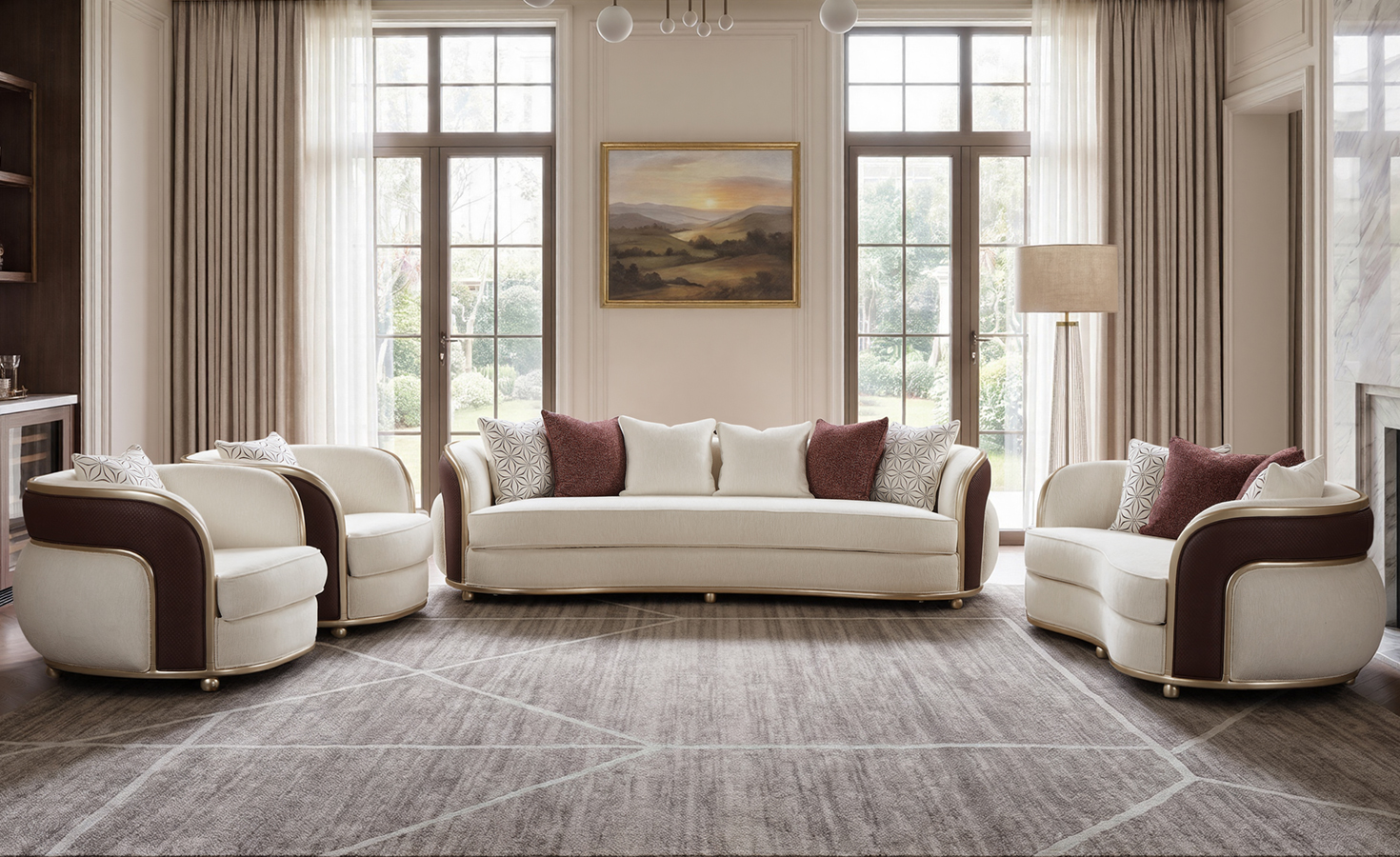7 SEATER FABRIC SOFA (NC1028A)