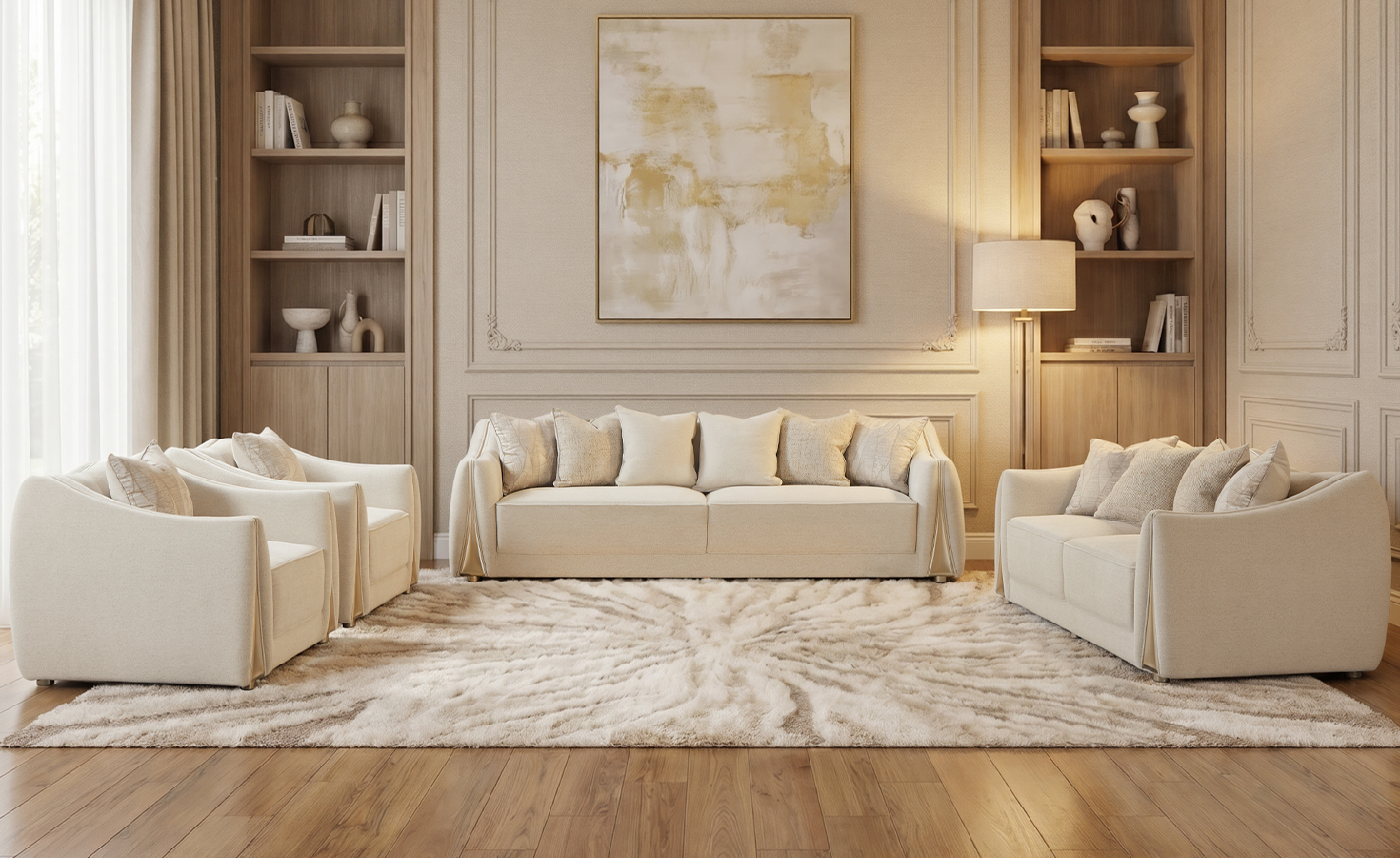 7 SEATER FABRIC SOFA (NC1037A)