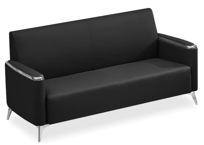 KAYO 2 SEATER OFFICE SOFA-BLACK