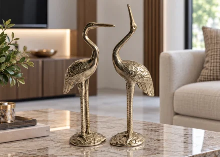 2 PC SET CRANE FIGURINE (OSR1204A&B)