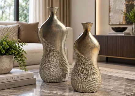 2 PC SET FLOWER VASE (OSR11075AOSR11075B)