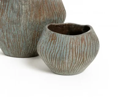 ALUMINIUM RAW PATINA FINISH VASE (STH-79-S)