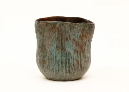 ALUMINIUM RAW PATINA FINISH VASE (STH-80)
