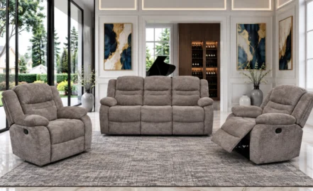 BALI 5 SEATER RECLINER SOFA (3+1+1)-CAMEL