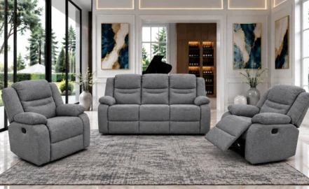 BALI 5 SEATER RECLINER SOFA (3+1+1)-GREY