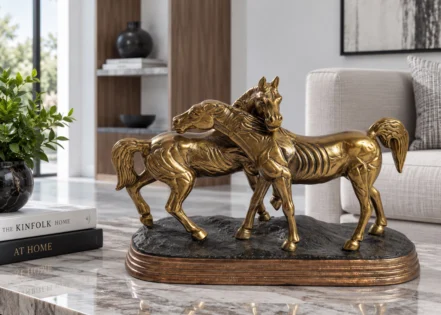 DOUBLE HORSE FIGURINE (OSR11077)