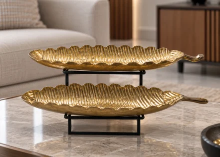 DOUBLE PLATTER WITH STAND (GJ1001)