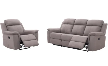 AUSTIN 7 SEATER RECLINER SOFA - GREY