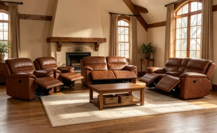 BROOKLYN 7 SEATER RECLINER SOFA - BROWN