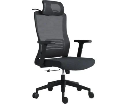 DOWEL HIGH BACK OFFICE CHAIR - BLACK
