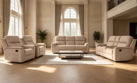 JEREMY 7 SEATER RECLINER SOFA - MOCHA
