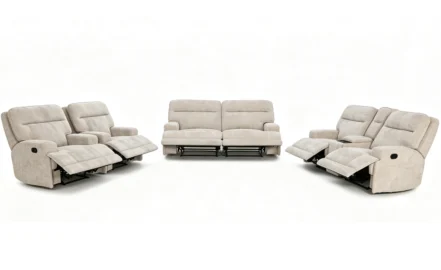 MARTOS 7 SEATER RECLINER SOFA – SILVER