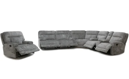 MARTOS CORNER RECLINER SOFA – LT GREY
