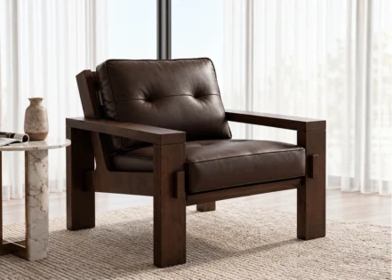 MEKONG ACCENT CHAIR - CHOCOLATE