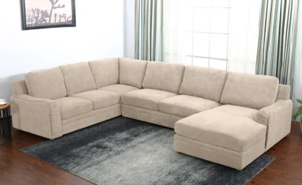 MIAMI CORNER RECLINER SOFA SET - BEIGE